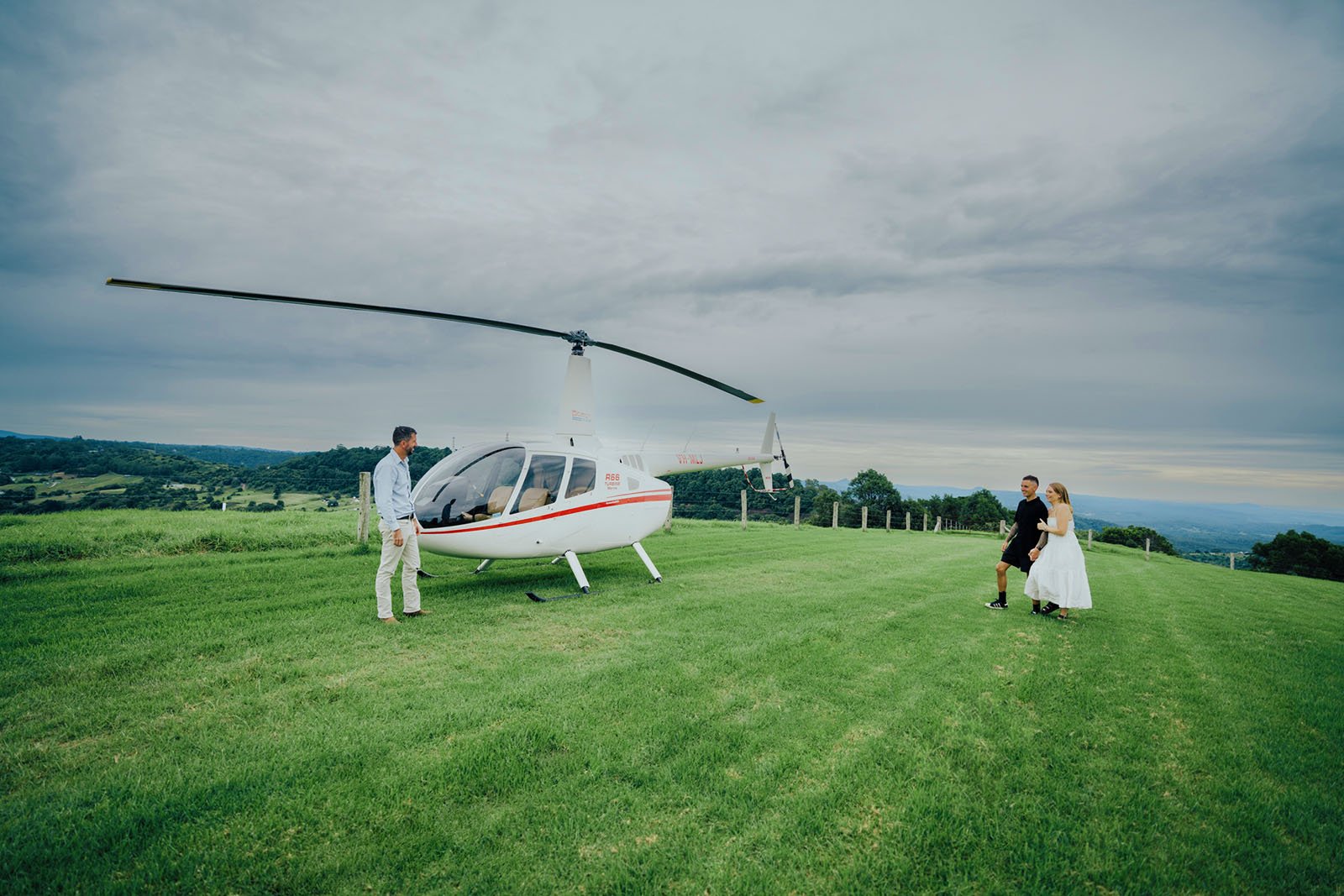 At Petrichor Estate, you can enjoy scenic helicopter tours, guided by an expert, through the hills and cloudy skies.